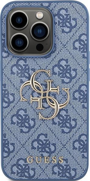 Produktbild Guess GUHCP15L4GMGBL iPhone 15 Pro 6.1" niebieski/blue hardcase 4G Big Metal Logo (Apple iPhone 15 Pro)