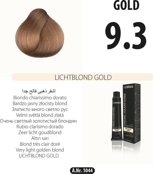 FemMas (9.3) Haarfarbe Lightlond Gold 100ml (9.3 Lightlond Gold)