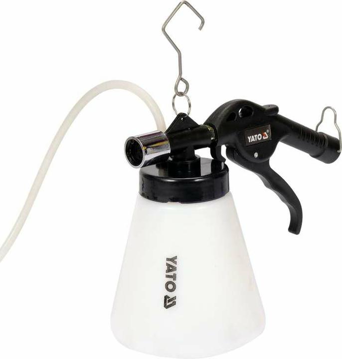 Produktbild Yato Profi Druckluft Bremsenentlüftungsgerät, 1 Liter Nachfüllflasche, 4 Adapter (21-30, 24-32, 28-3