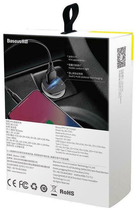 Produktbild Ugreen USB-C Power Delivery QC 3.0 20V 3A 60W (1 m, USB 2.0, 60 W)