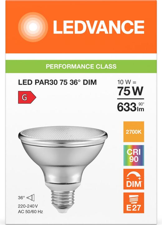 Actual product image Ledvance LED reflector lamp (E27, 10 W, 633 lm, 6 x, G)