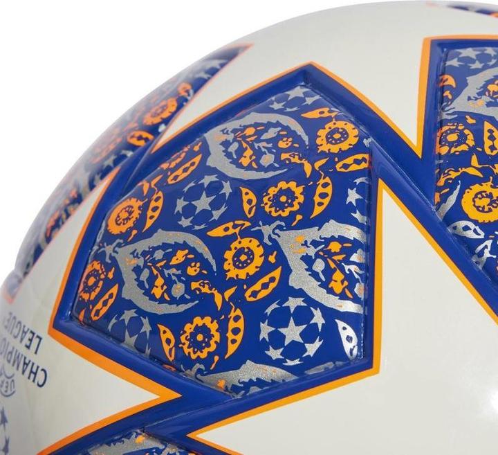 Produktbild adidas Piłka nożna Junior UCL 350 League Istanbul biało-niebiesko-pomarańczowa HT9008 4 (4)