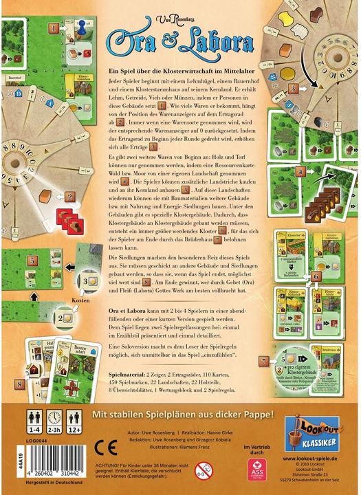 Actual product image Lookout 22160046 - Ora et Labora, Card game, 1-4 players, ages 12+ (DE edition) (German)