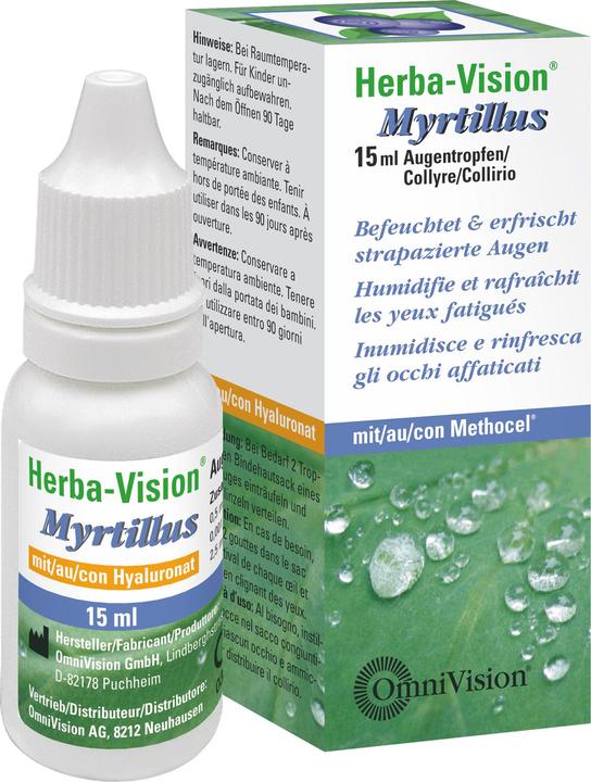 Actual product image OmniVision Eye drops Herba-Vision Myrtillus (15 ml, 15 ml eye drops)