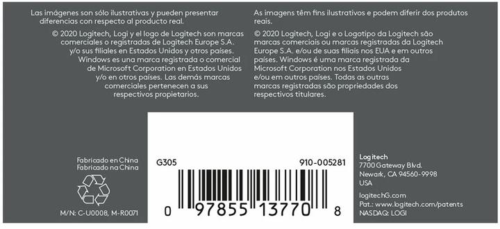 Immagine prodotto Logitech G G305 Velocità della luce (Senza fili)