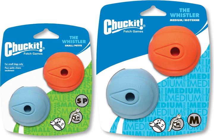 Image du produit Chuckit! CHUCK IT! The whistler dog ball M - Balle pour chien - 2 pièce(s) (Jouet à mâcher pour chien)