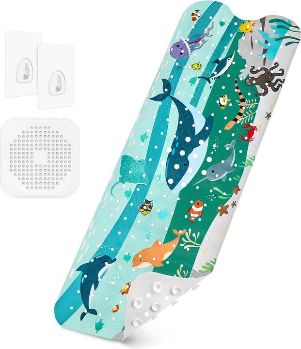 Activity Board Tappetini da bagno antiscivolo per bambini, gratuiti Include 2 ganci per appenderli e un filtro di