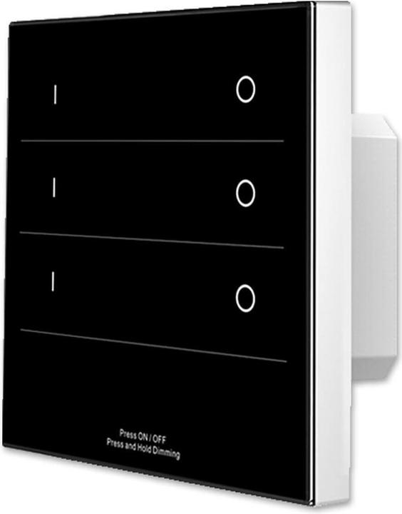 Produktbild Isoled Sys-Pro Single Color 3 Zonen Einbau-Touch-Fernbedienung + DMX Output, schwarz, 230V
