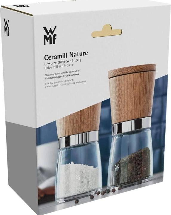 Productafbeelding WMF Molen Set Zoutmolen Peper Molen Set 2st Keramische Molen Ceramill Natuurglas (Peper, Zout)