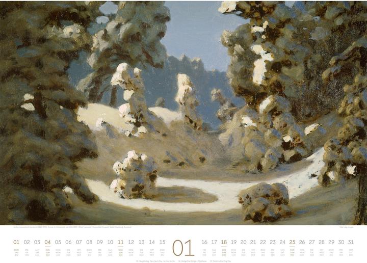 Produktbild Kunstwerk Wald Kalender 2026 (54 x 42 cm, Harter Einband, Deutsch, Französisch, Englisch)