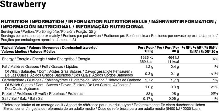 Nutritional values and ingredients Optimum Nutrition Gold Standard Isolate (Chocolate, 1 pcs., 930 g)