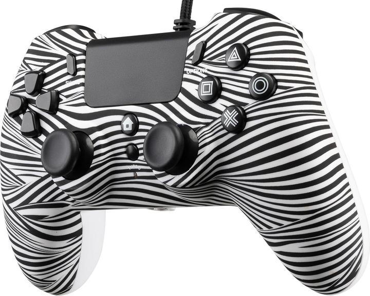 Immagine prodotto Qubick Wired Controller Nero Bianco (PS4) (PS4, PC)