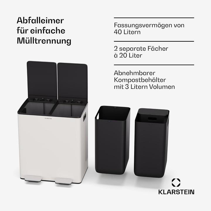Produktbild Klarstein EcoVista Mülleimer (43 l)