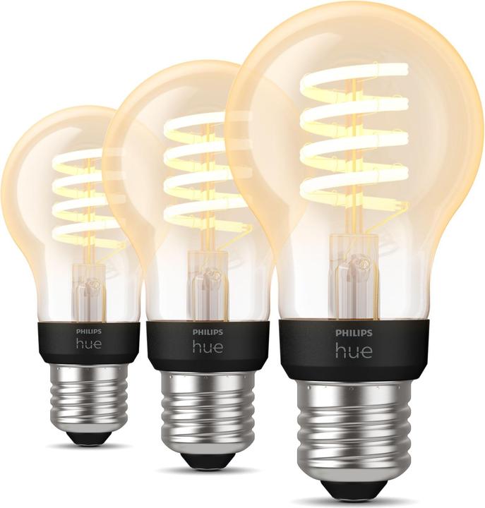 Produktbild Philips Hue E27 - Filament Lampe (E27, 7 W, 550 lm, 3 x, G)
