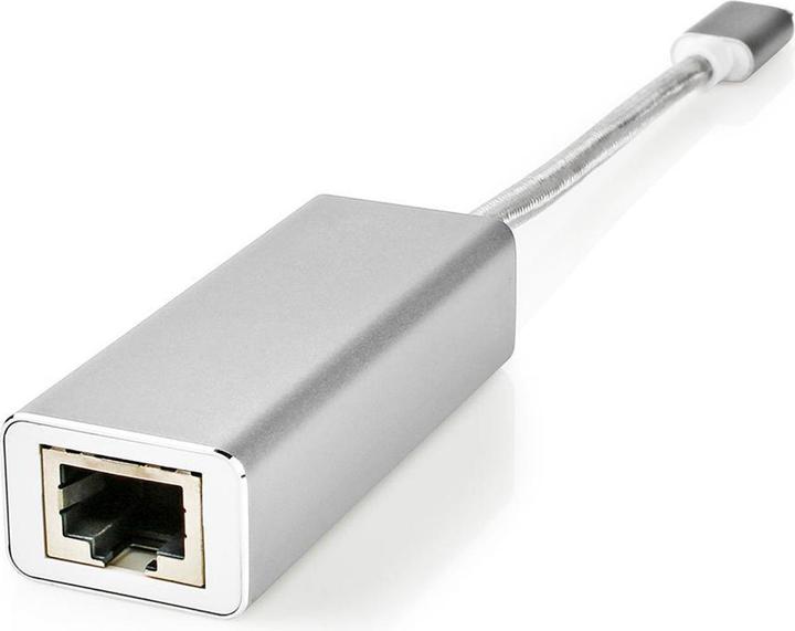 Produktbild Nedis USB-Adapter- USB 3.2 Gen 1- USB-Typ-C Stecker- RJ45 Buchse- Vergoldet- 0.20 m (USB-C, RJ45 (1x))