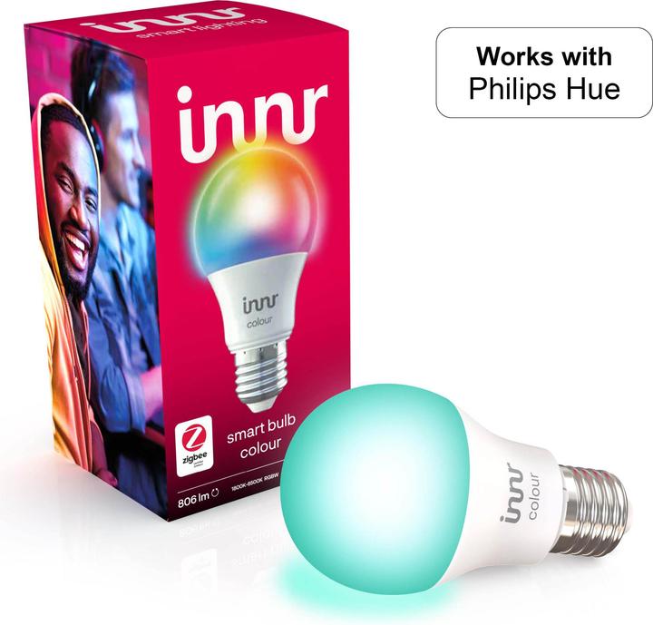 Image du produit Innr Ampoule intelligente RB 286 C RGBW confort (zigbee 3.0) (E27, 9.50 W, 806 lm, 1 x, F)