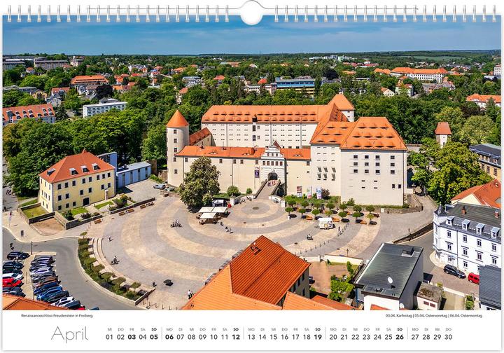 Image du produit Kalender Sachsen von oben 2026 - Luftaufnahmen (45 x 30 cm, Allemand)