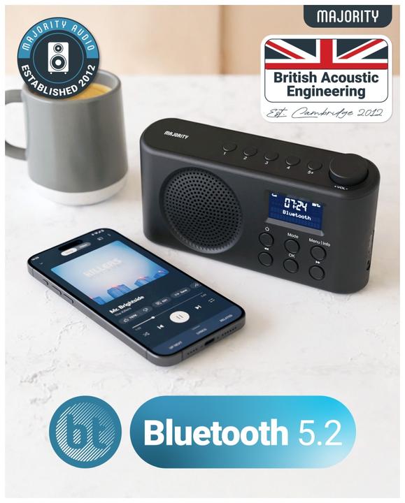 Actual product image Majority Orwell DAB+ Radio mit Akku (VHF, DAB+, Bluetooth)
