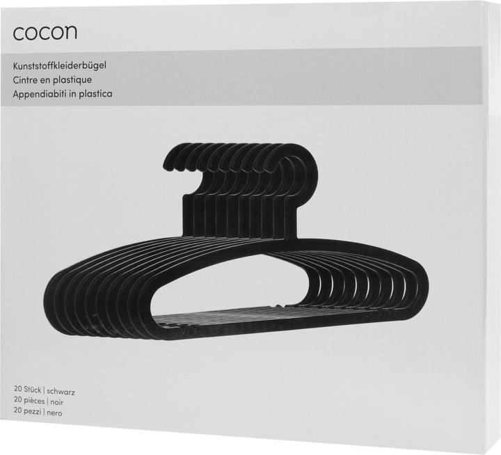 Immagine prodotto Cocon Kleiderbügel 20 Stück, Schwarz (20 x)