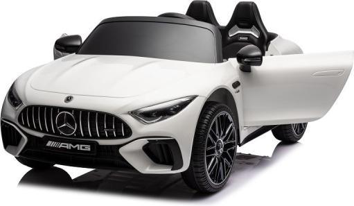 Image du produit Es-toys Voiture enfant - blanc - Voiture électrique Mercedes SL63 AMG - avec licence - MP3 + siège en cuir (12 V)