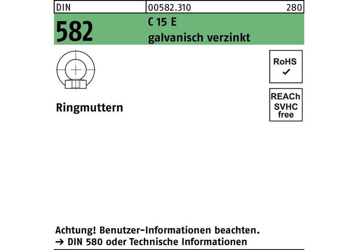 Image du produit SanDisk DIN 582 Écrou à anneau (M8)