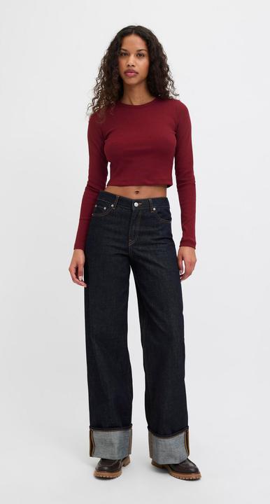 Actual product image JJXX Jxfeline Str Ls Rib Tee Jrs Noos (L)