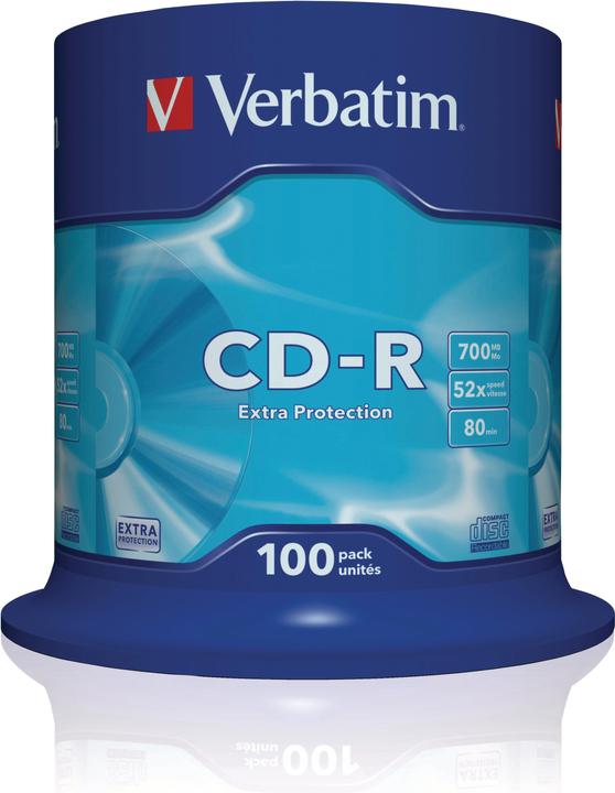 Produktbild Verbatim CD-R 52x, 700MB, 100er Spindel (100 x)