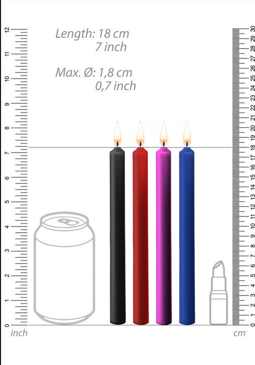 Actual product image Ouch! Teasing Wax Candles Large - Paraffin - 4-pack - Mixed Colors