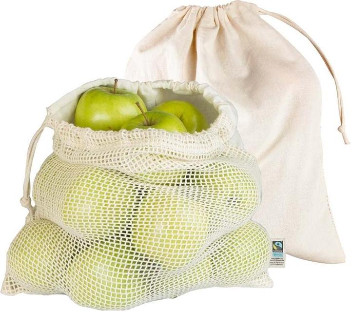 Produktbild Memo Paris Obst- & Gemüse-Beutel aus BIO-Baumwolle - 2 Stück - Memo
