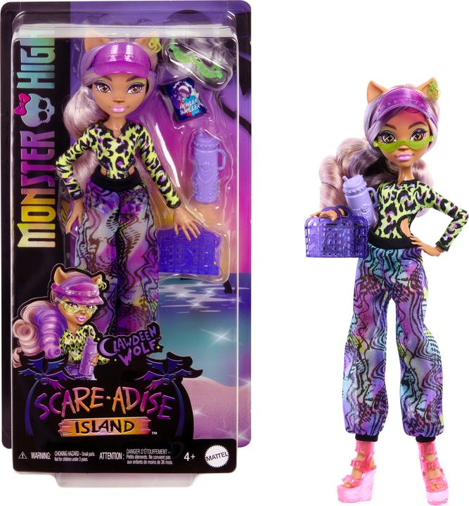 Actual product image Monster High Scare-adise Island Clawdeen Wolf Doll