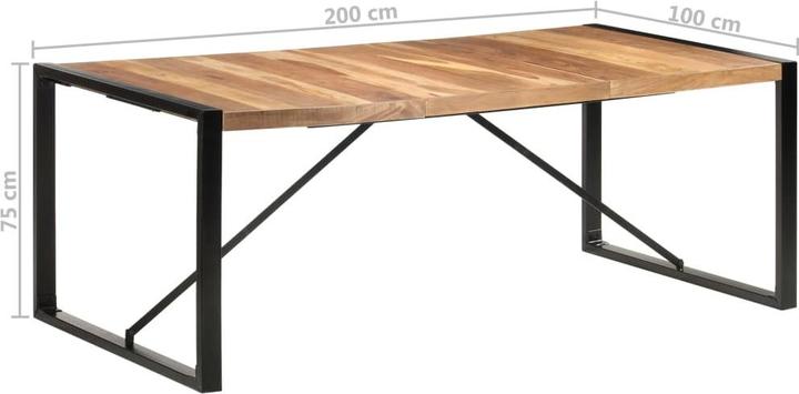 Produktbild VidaXL Esstisch 200x100x75 cm Massivholz mit (200 x 100 x 75 cm)