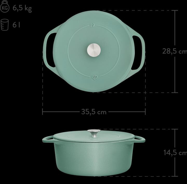 Image du produit Springlane Cocotte Clara 6L (28 cm, Cocotte + faitout, Fonte)