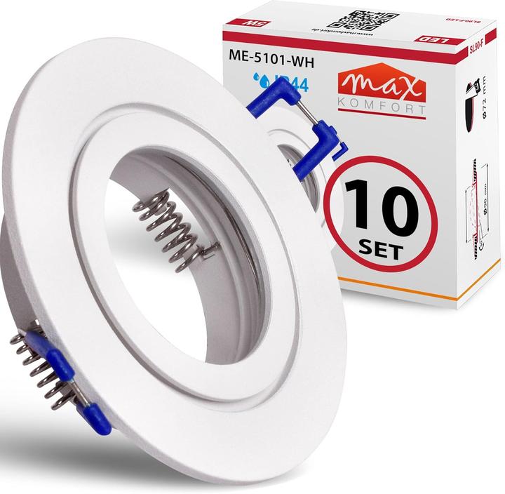 Produktbild Maxkomfort 10er-Pack Einbaustrahler-Fassung (GU10)