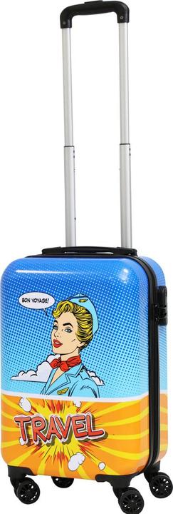 ProWorld Trolley, Hartschalenkoffer, Retro-Design (27 l)
