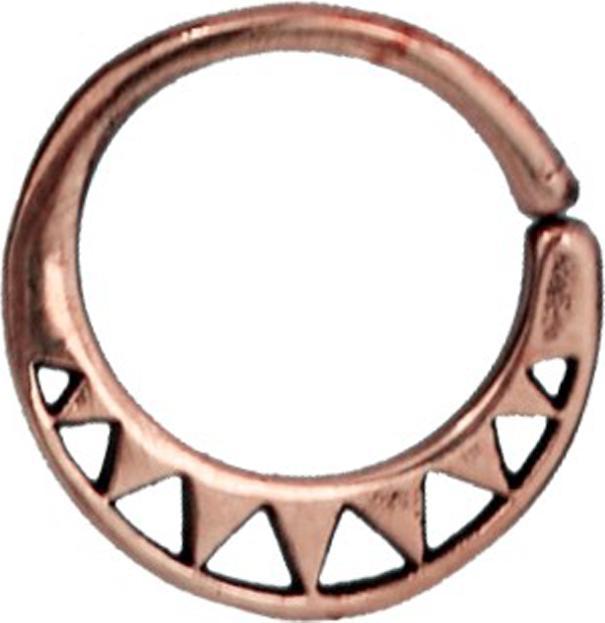 Star Piercing Micro Piercing Ring rosegold acht dreiecke (Bronze, ohne Messing)