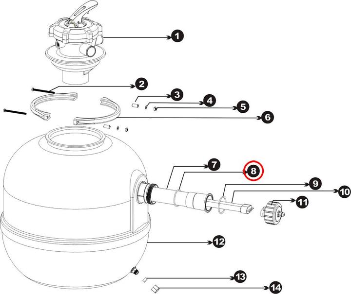 Produktbild SunSun Ersatzteil: CSF-500 Teich Sand Filter O-Ring 1