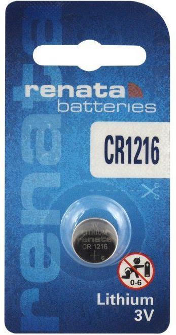 Produktbild Renata CR1216 - Knopfzelle (1 Stk., CR1216, 25 mAh)