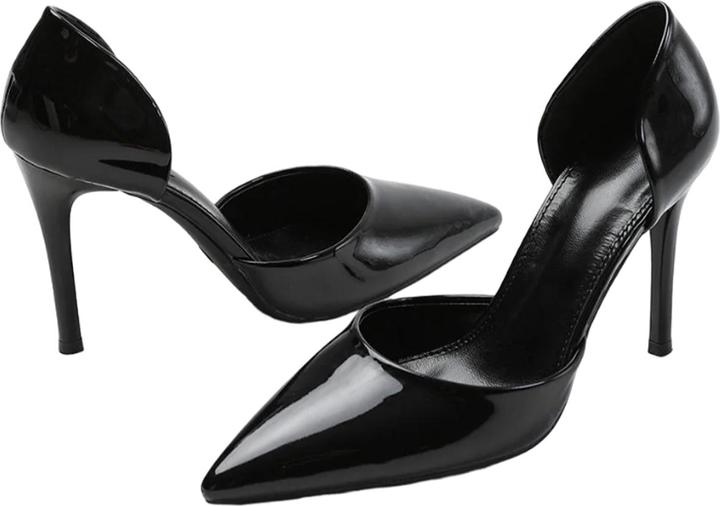 Actual product image Where's That From Womens/Ladies Athens Patent Faux Leather Pointed Stiletto Heel High Heels (41)