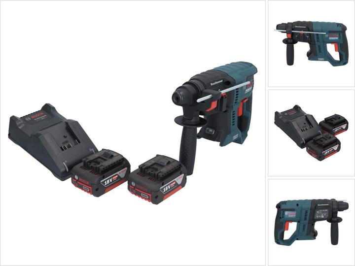 Produktbild Bosch Professional Bosch GBH 18V-21 Professional Akku Bohrhammer 18 V 2,0 J SDS plus Brushless + 2x Akku 5,0 Ah + Lade (Akkubetrieb)