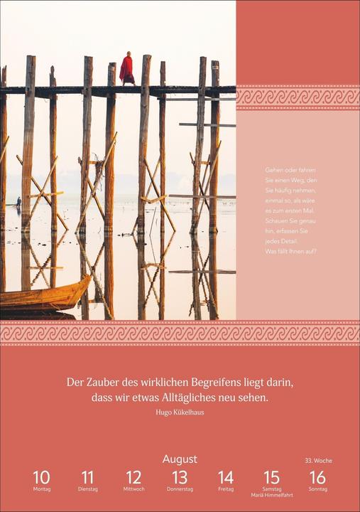 Immagine prodotto Harenberg Wege der Achtsamkeit Wochen-Kulturkalender 2026 - Anregungen für jede Woche (Tedesco, Martina, Schnober-Sen, 2025)