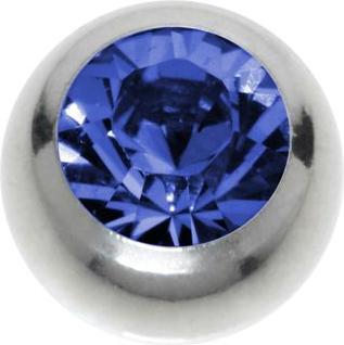 Bijouteria Piercingverschluss (Edelstahl, Kristall)