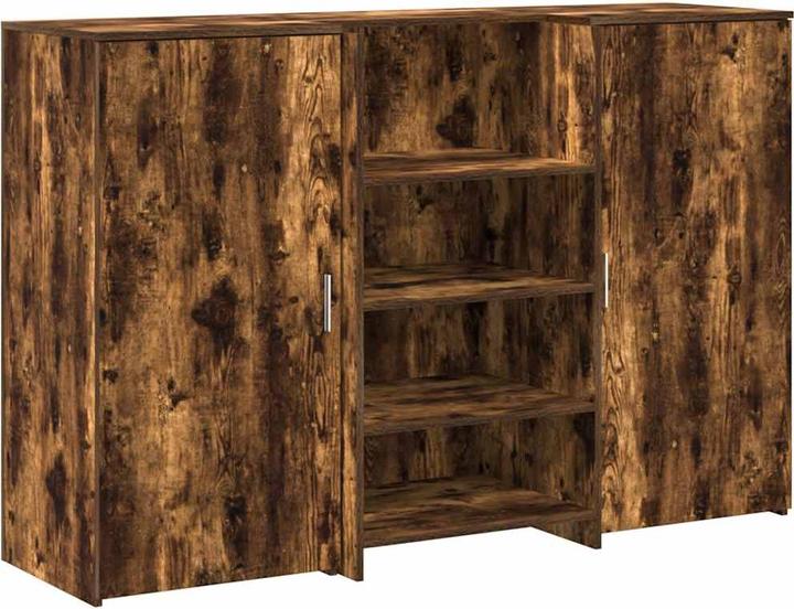 Actual product image VidaXL Reception counter smoked oak 155x50x103.5 cm wood-based reception counter