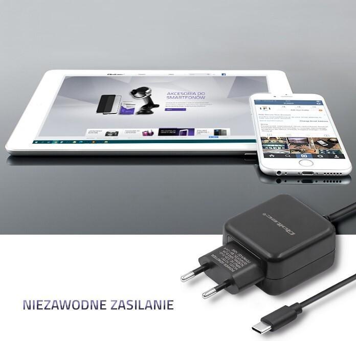 Actual product image Qoltec Charger 12W 5V 2.4A USB type C (12 W)