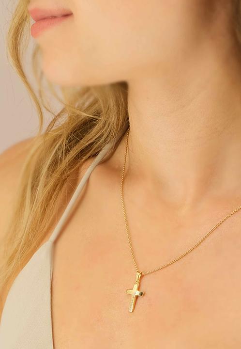 Image du produit Muau Pendant beam cross yellow gold 750, 25x12mm (Or jaune)