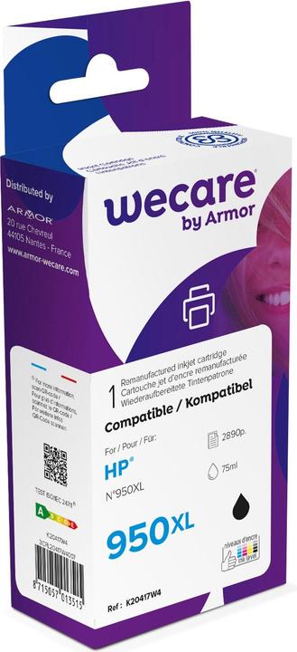 Actual product image Wecare Ink 950XL rebuilt black CN045AE for HP OJ Pro 8100 75ml (FC)