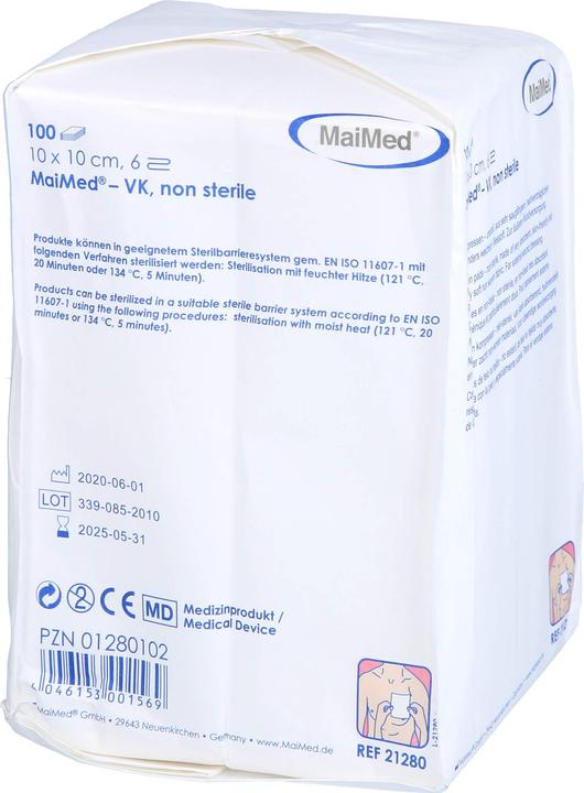 Actual product image MaiMed FLEECE COMPRESS 10X10CM 6F UNST
