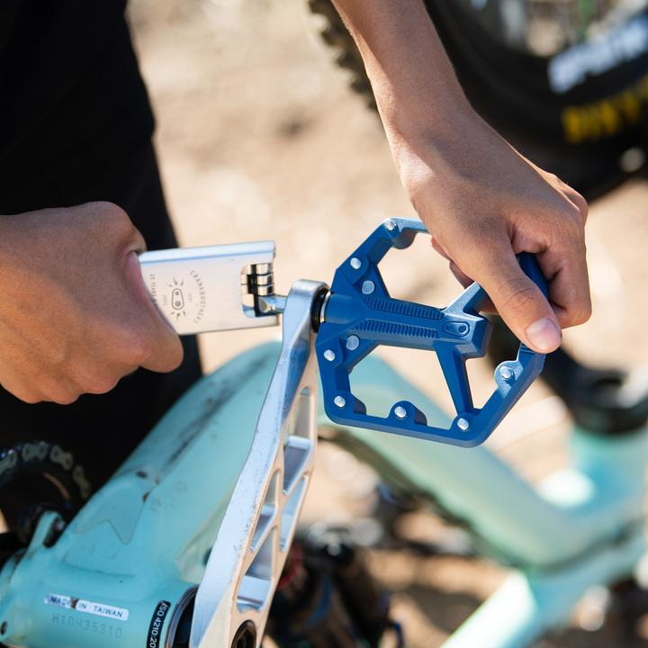 Actual product image Crankbrothers Pedal Stamp 1 large purple Gen 2