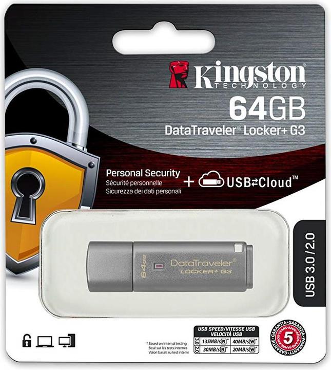 Produktbild Kingston DataTraveler Locker+ G3 (64 GB)