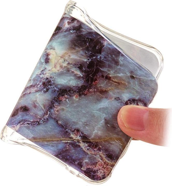 Produktbild Cover-Discount Galaxy S22 Ultra - Silikon Gummi Hülle Cyan Marble (Samsung Galaxy S22 Ultra)
