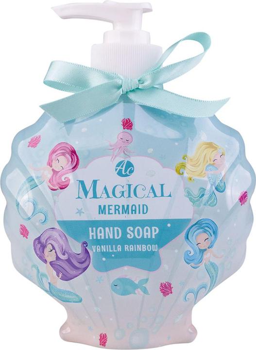 Accentra Seifenspender mit Flüssigseife MAGICAL MERMAID im Muschel-Design (Handseifenspender, 340 ml)